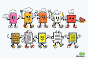 Book Buddies Cartoon Characters, an Illustration by The Isian (Thumbnail 5 of 13)