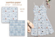 Marine pattern. Watercolor paper, a Pattern Graphic by TetianaArt (Thumbnail 2 of 5)