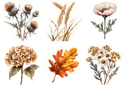 Watercolor Wildflowers Clipart, an Illustration by SinaCreation (Thumbnail 2 of 5)
