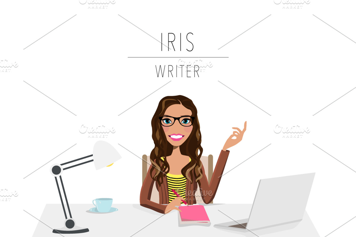 Writer / Blogger Portrait Creator, a Person Illustration by Lauren Lesley Studio (Photo 11 of 33)