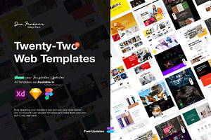 22 XD, Figma, Sketch Templates