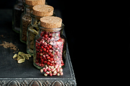 spices in bottles, variety of differ, a Food & Drink Photo by sweetcarrot