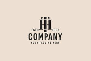 Letter TH logo illustration, a Branding & Logo Template by Dyn Studio