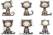 Whimsical Christmas Cat Clipart, an Illustration by CraftArtStudio (Thumbnail 6 of 6)