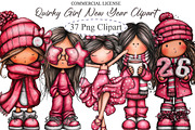 Quirky Girl New Year Clipart, an Illustration by designcity5 (Thumbnail 1 of 5)