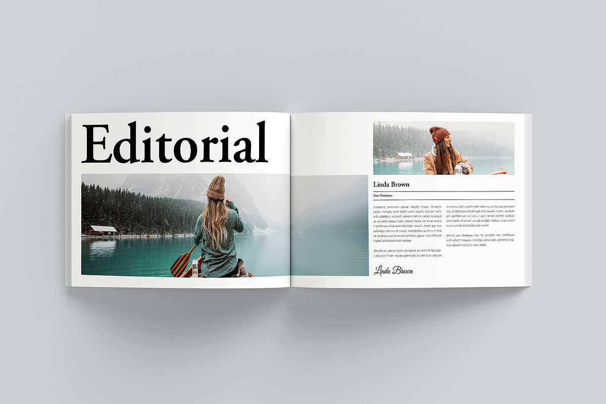 Travel Magazine Template Landscape, a Magazine Template by GoldenGrid Studio (Photo 2 of 10)