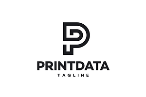 Print Data Letter P D PD DP PP Logo