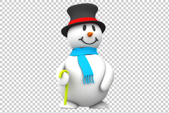 Snowman - 3D Render PNG preview 2