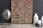 2 Hand Marbled Papers Shabby Red, a Texture Graphic by Marblingdom (Thumbnail 2 of 4)