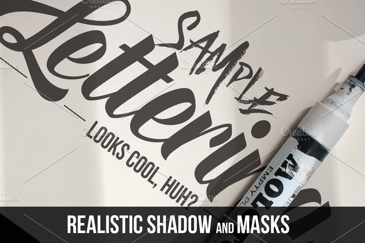 Lettering & Drawing Mockup Set, a Books & Magazine Mockup by AwesomeMockups (Photo 5 of 5)