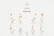 Cottagecore Goose - Clipart Set, an Illustration by Gau Silva Studio (Thumbnail 2 of 8)