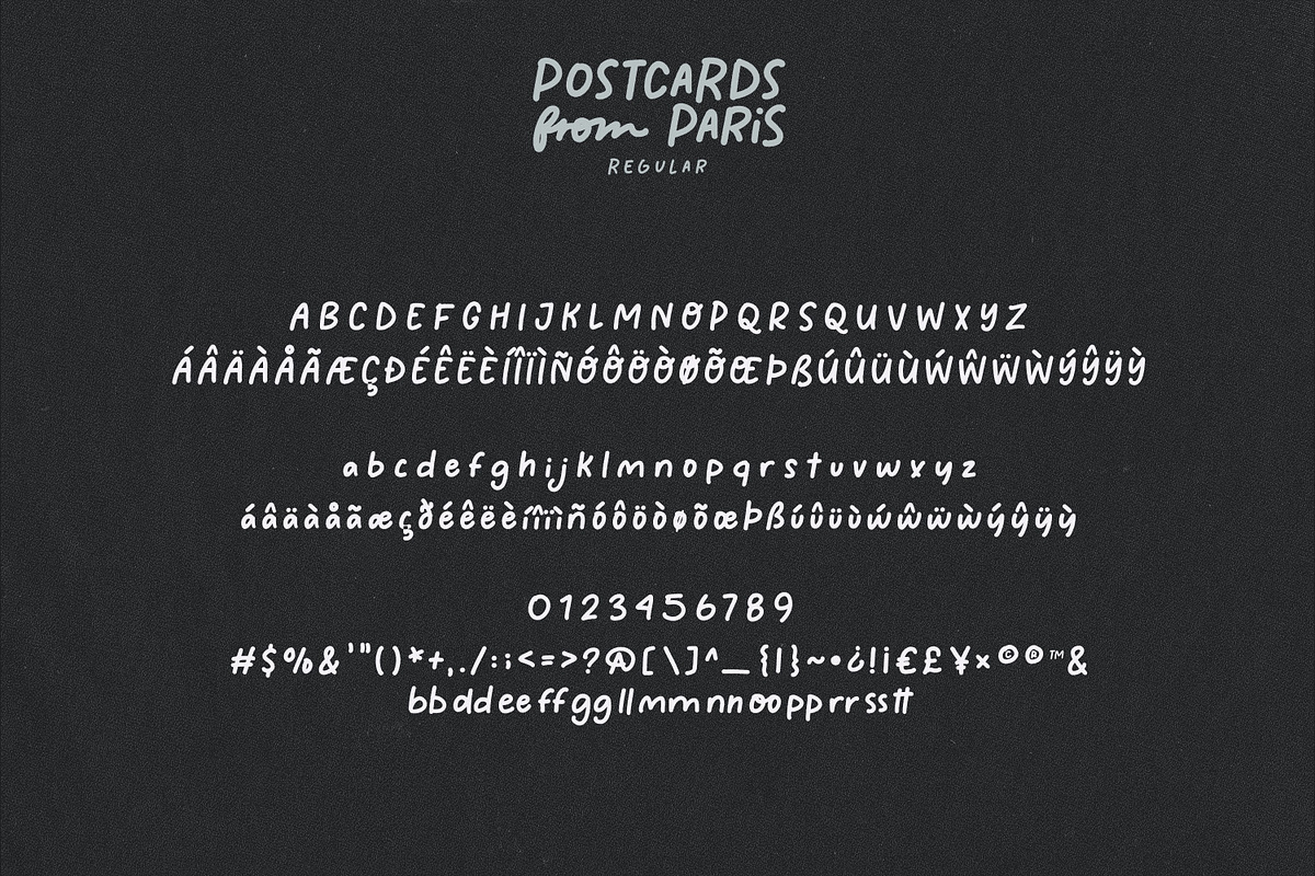 Postcards From Paris | Font Trio, a Sans Serif Font by Callie Rian & Co. (Photo 9 of 16)