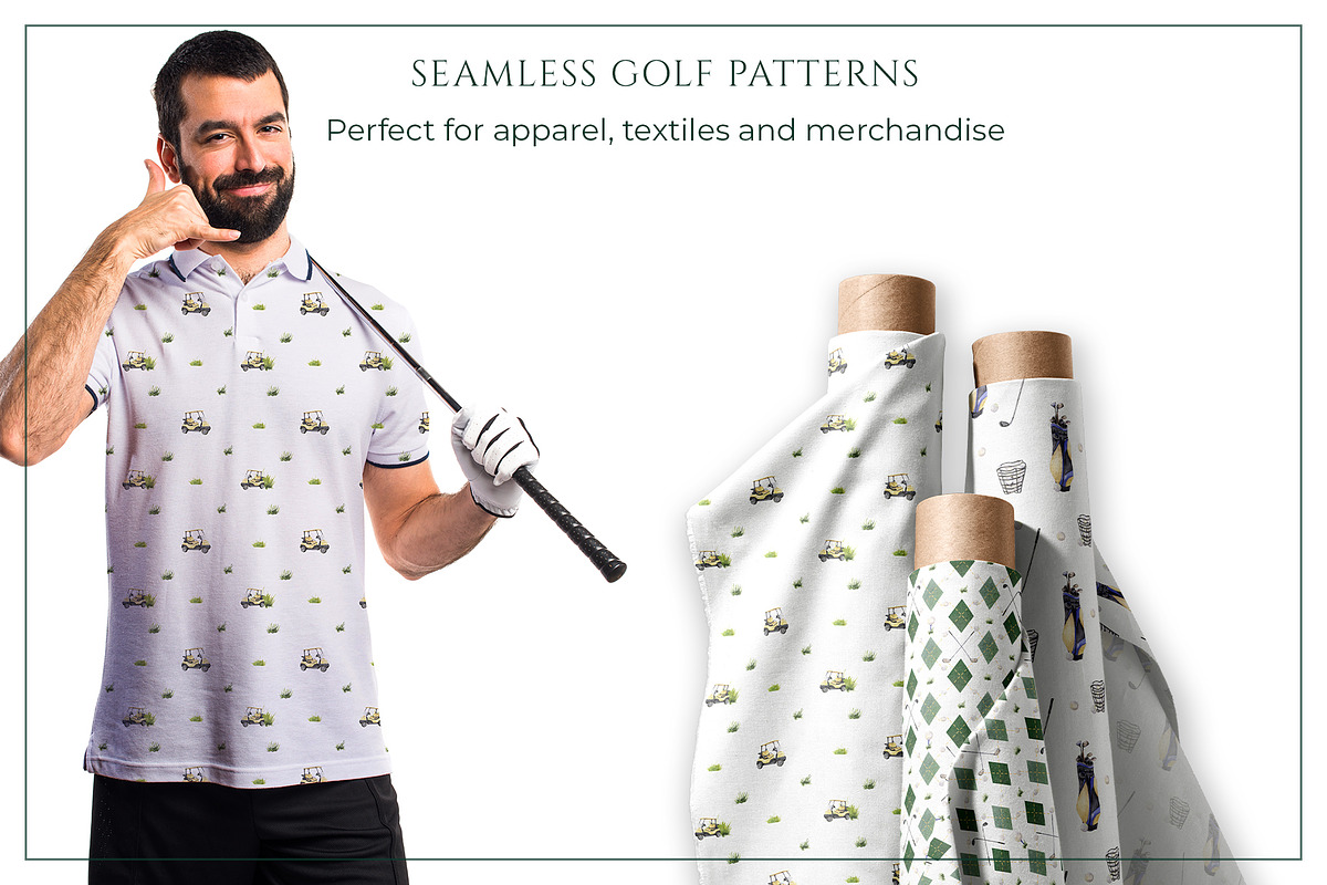 Golf Club Watercolor Collection, a Sport Illustration by WatercolorElena (Photo 9 of 13)