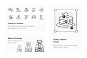 Animated Pancake Icon Pack, an Outline Icon by Prosymbols (Thumbnail 3 of 4)