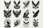 Eagle Wildlife Engraving Graphics, an Animal Illustration by DENIDigitalArtSudio (Thumbnail 4 of 7)