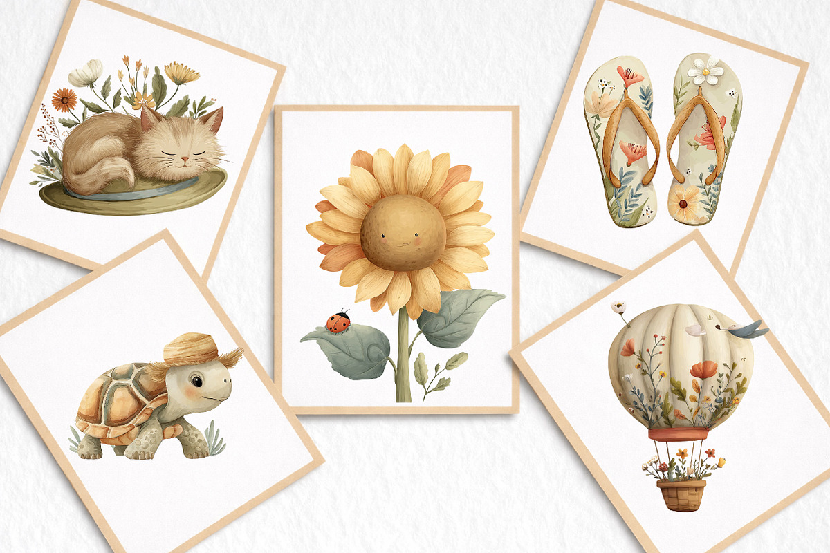 Whimsical Summer Clipart Bundles, an Illustration by DreamArtGraphic (Photo 2 of 7)