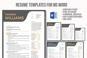 Unique Creative Word Resume Template