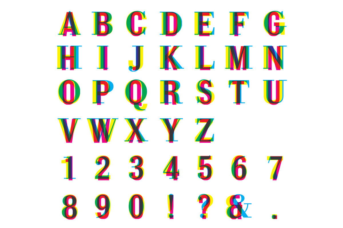 CMYK - OTF colour font preview 2