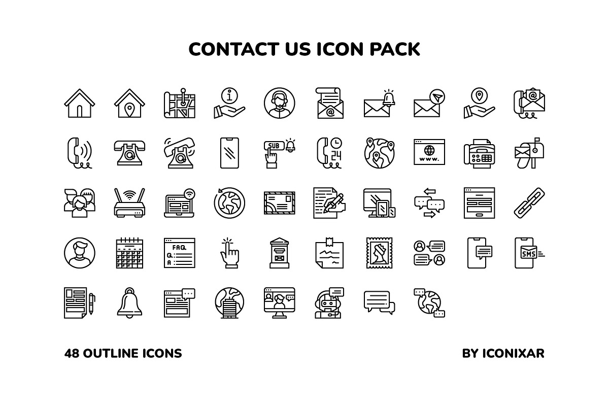 Contact Us Icon Pack, an Icon by Iconixar & Friends (Photo 3 of 3)