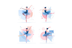Ballet dancer female cartoon vector, an Illustration by Onyx