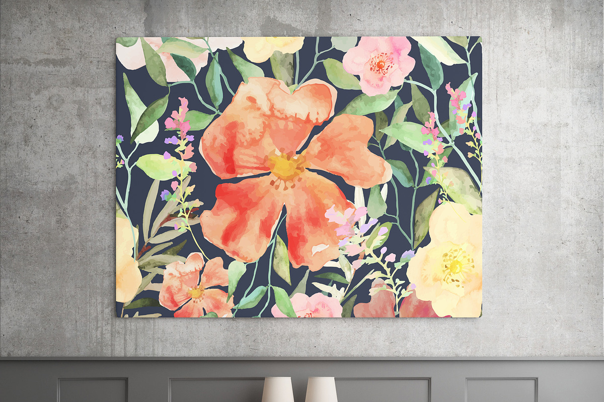 Watercolor flowers. Summer. EPS 10, an Illustration by Julycolor (Photo 9 of 10)
