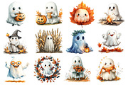 Halloween & Fall Ghost Clipart, an Illustration by Dream Creation (Thumbnail 3 of 4)