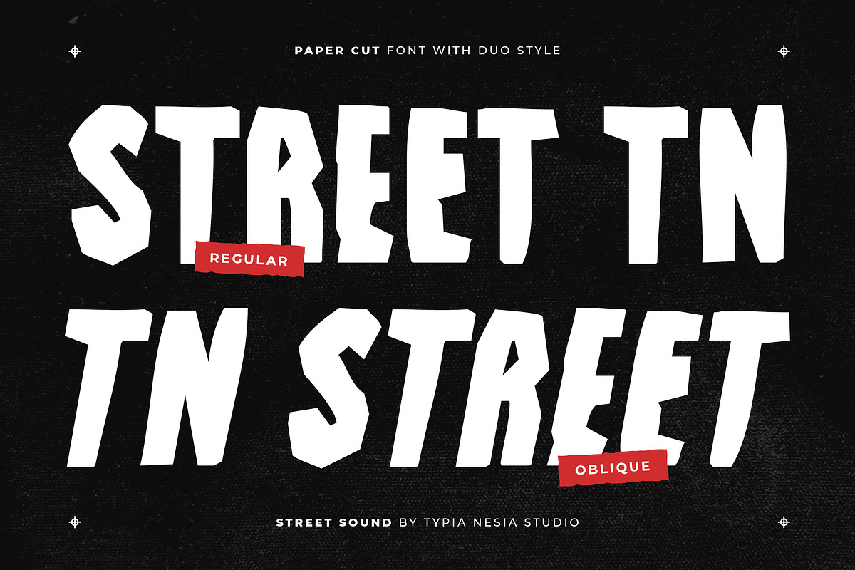 Street Sound - Urban Paper Cut Font, a Sans Serif Font by Typia Nesia (Photo 2 of 12)