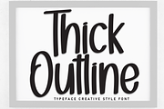 Thick Outline | Script Font, a Script Font by Scratchones (Thumbnail 1 of 8)