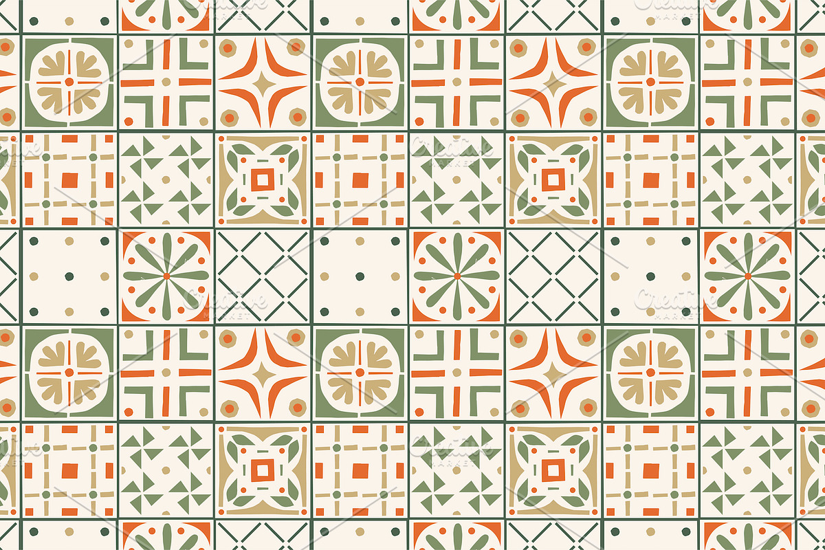 Mediterranean Tile patterns, a Pattern Graphic by Lyolya Profitrolya (Photo 2 of 7)
