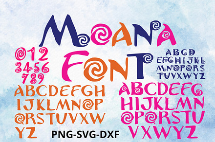 Moana Fonts in SVG-PNG-DXF, a Symbol Font by Personalized1926