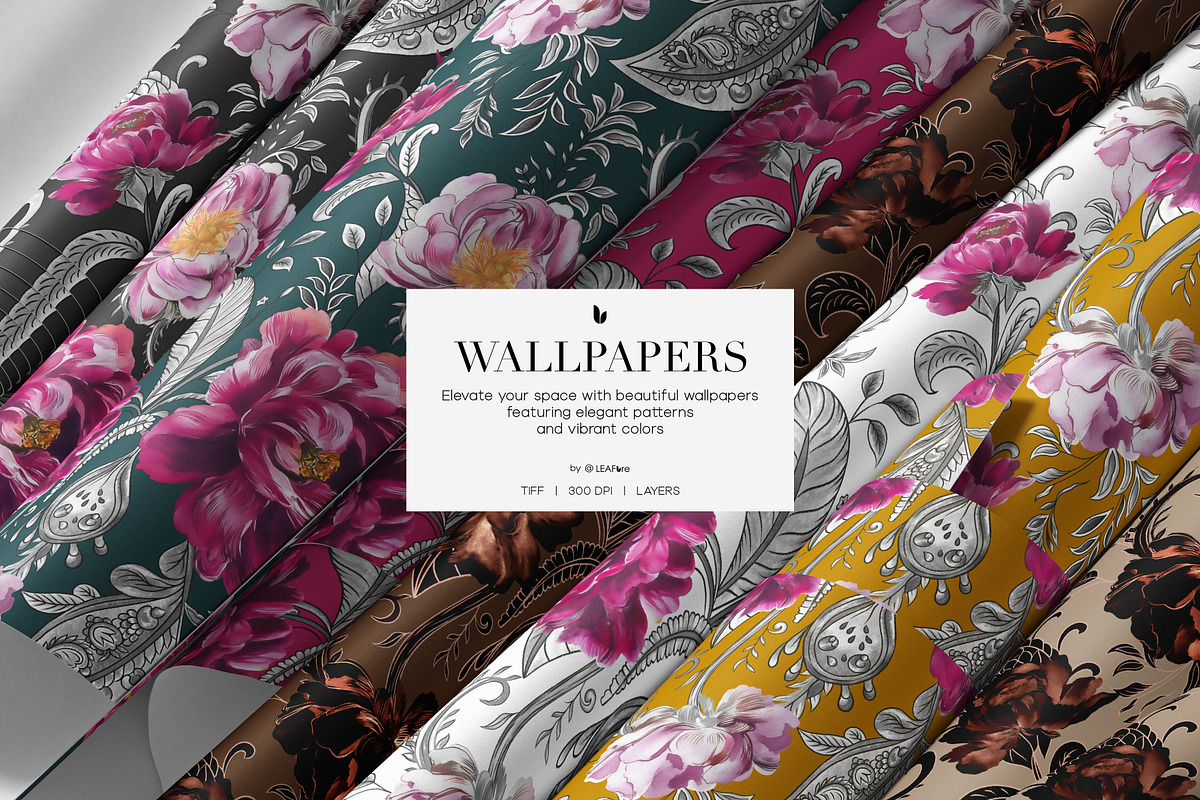 Paisley Floral Patterns And Motifs, a Pattern Graphic by LEAFure (Photo 4 of 10)