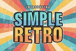 Simple Retro - Display Font, a Font by KiddoGlyphs Studio