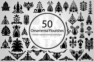 50 Ornamental Flourishes (Vector)