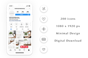 200 Instagram Story Highlight Covers, a Social Media Template by Blog&Glow (Thumbnail 4 of 4)