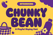 Chunky Bean - Bold Playful Display, a Sans Serif Font by Gumrega Studio (Thumbnail 1 of 8)