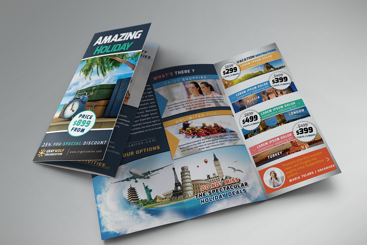 Travel & Tour Trifold Brochure and F, a Brochure Template by fatihakdemir (Photo 1 of 5)