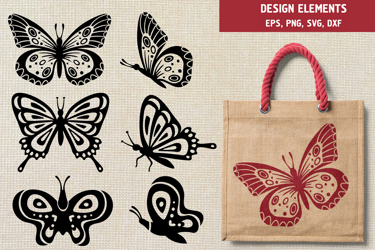 Butterfly Silhouettes Collection, an Object Graphic by Live line (Photo 3 of 3)