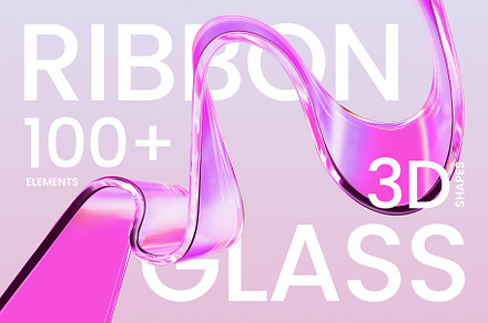 3D Ribbon Glass - 100+ illustrations, an Object Graphic by assetpro.design