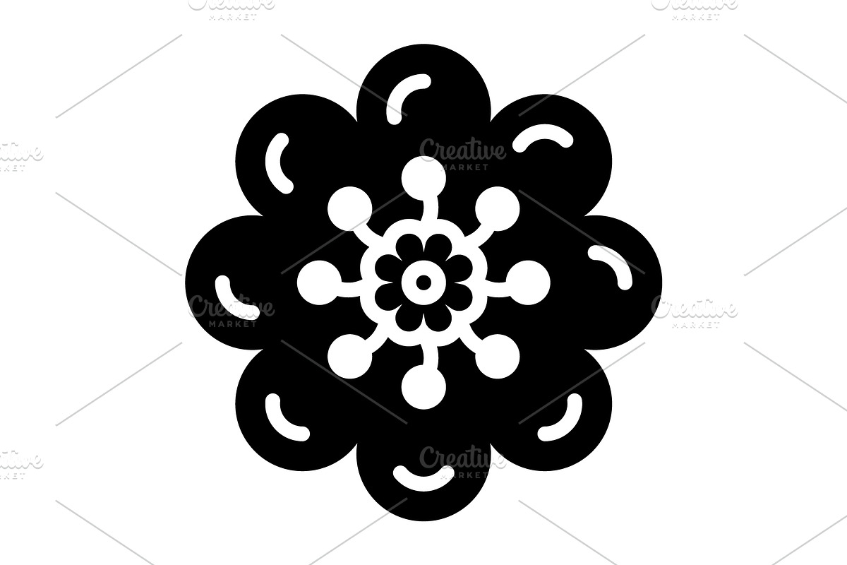Flower bloom solid icon, a Solid Icon by Creative priyanka