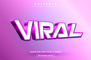 Viral 3D Editable Text Effect