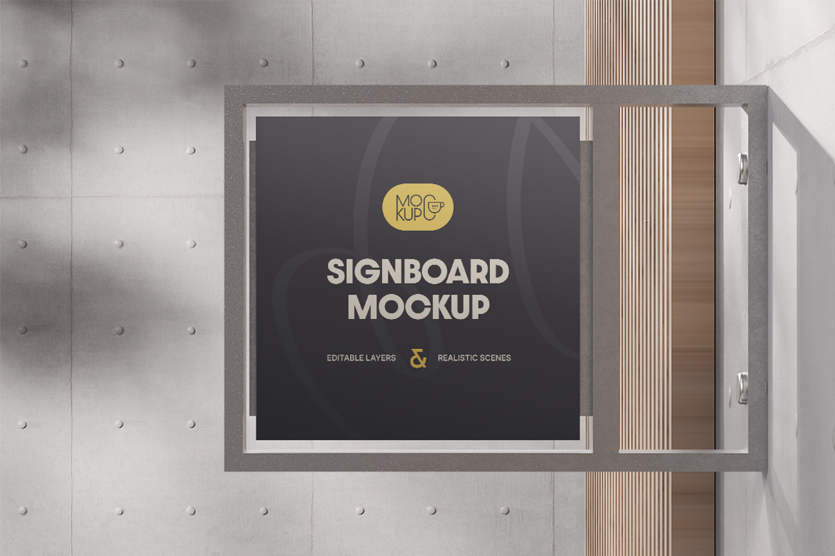 Sign Board Mockup, a Product Mockup by Rahardi Creative (Photo 4 of 4)