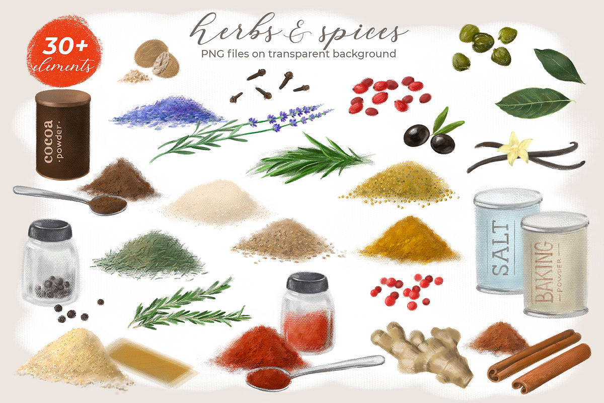 Recipes Creator Element Set, a Decorative Illustration by LeiaSW (Photo 6 of 13)