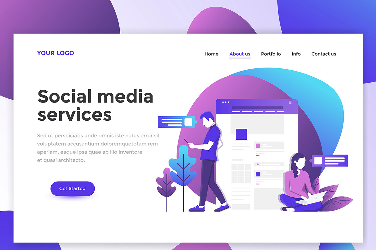 Landing page templates, a Templates & Theme by Creative Graphics (Photo 10 of 12)