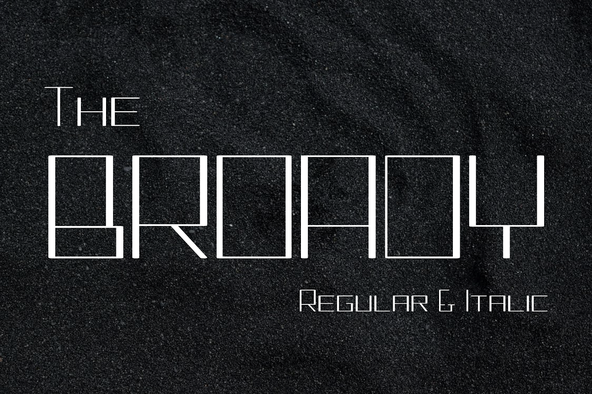 Broady - Modern Typeface, a Sans Serif Font by Made by Cap (Photo 1 of 8)
