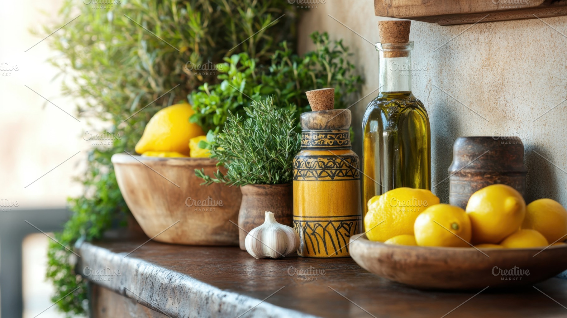 Fresh ingredients on a counter, a Photo by Beautiful things