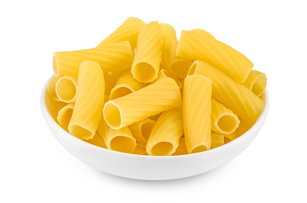 raw italian Rigatoni pasta in, a Food & Drink Photo by NataPhoto