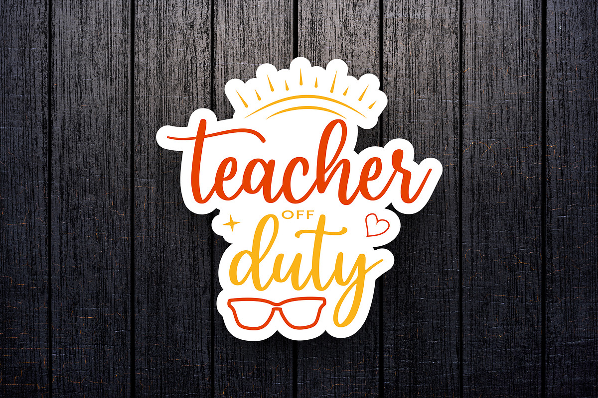 Teacher Sticker SVG Bundle, an Education Illustration by thefutive (Photo 3 of 4)