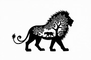 Lion Silhouette Vector Illustration,, an Illustration by Amazin_art (Thumbnail 2 of 21)