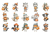 Watercolor Fall Woodland Clipart, a Seasonal Illustration by Nicolle's Colorful Art (Thumbnail 2 of 8)