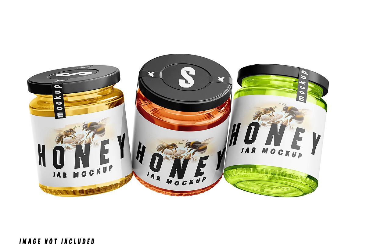 Honey Jar Mockup Set, a Packaging Mockup by pixelmock (Photo 7 of 15)